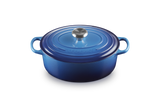 Le Creuset Signature 27cm Cast Iron Oval Casserole - Azure | 21178272202730