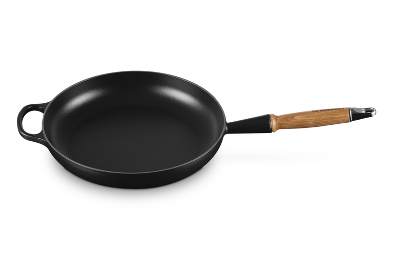 Le Creuset 28cm Cast Iron Frying Pan with Wooden Handle - Satin Black | 20258280000422
