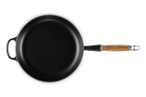 Le Creuset 28cm Cast Iron Frying Pan with Wooden Handle - Satin Black | 20258280000422