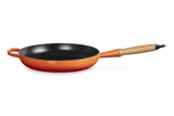 Le Creuset 28cm Cast Iron Frying Pan with Wooden Handle - Volcanic | 20258280900422