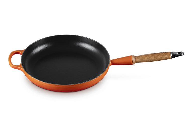 Le Creuset 28cm Cast Iron Frying Pan with Wooden Handle - Volcanic | 20258280900422