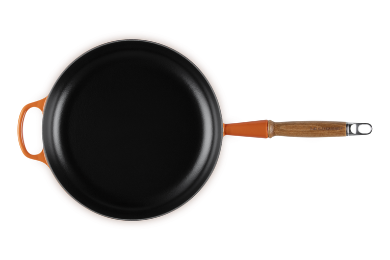 Le Creuset 28cm Cast Iron Frying Pan with Wooden Handle - Volcanic | 20258280900422