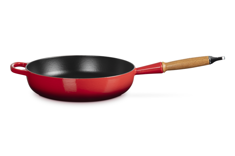 Le Creuset 28cm Cast Iron Sauté Pan with Wooden Handle - Cerise | 20259280600422
