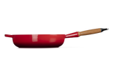 Le Creuset 28cm Cast Iron Sauté Pan with Wooden Handle - Cerise | 20259280600422