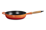 Le Creuset 28cm Cast Iron Sauté Pan with Wooden Handle - Volcanic | 20259280900422