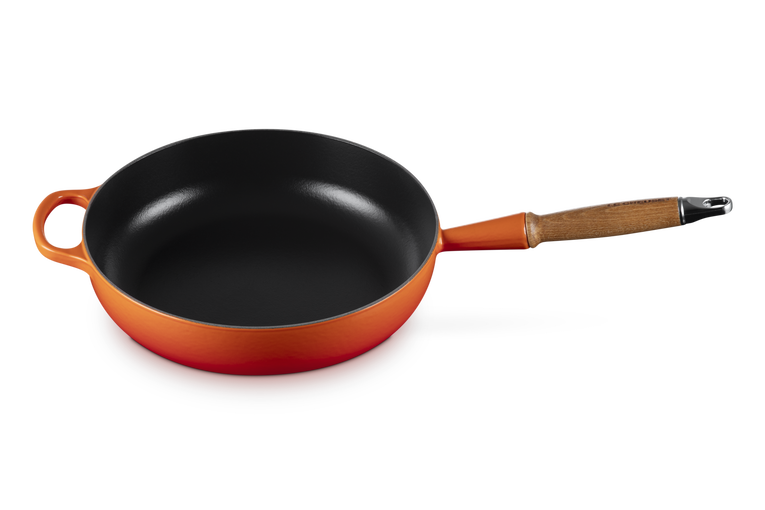 Le Creuset 28cm Cast Iron Sauté Pan with Wooden Handle - Volcanic | 20259280900422