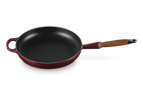 Le Creuset 28cm Cast Iron Frying Pan with Wooden Handle - Garnet | 20258289490422
