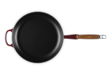 Le Creuset 28cm Cast Iron Frying Pan with Wooden Handle - Garnet | 20258289490422