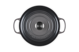 Le Creuset Signature 20cm Cast Iron Round Casserole - Flint | 21177204442430