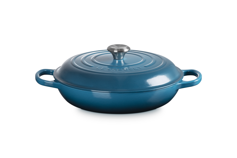 Le Creuset Signature 30cm Cast Iron Shallow Casserole - Deep Teal | 21180306422430