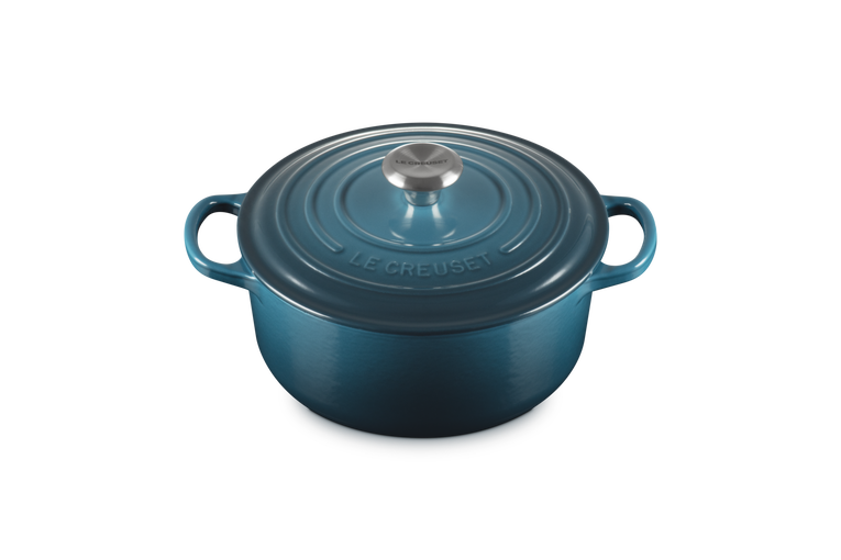 Le Creuset Signature 20cm Cast Iron Round Casserole - Deep Teal | 21177206422430