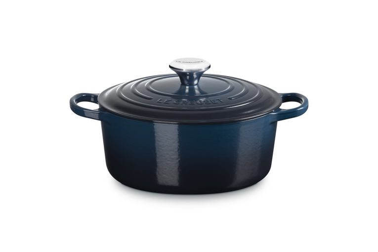 Le Creuset Signature 20cm Cast Iron Round Casserole - Nuit | 21177201294475