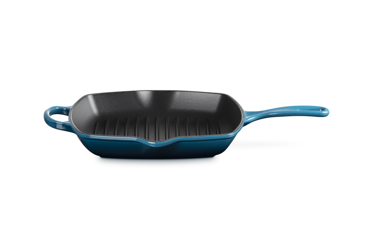 Le Creuset Signature 26cm Cast Iron Square Grillit - Deep Teal | 20183266420422
