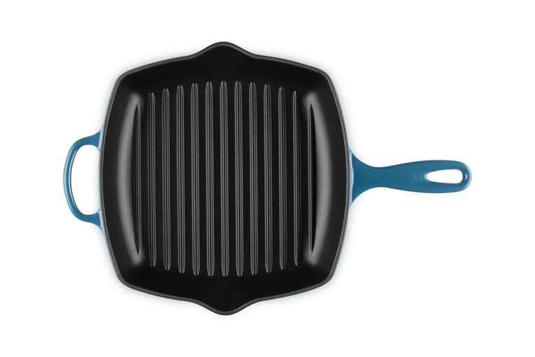 Le Creuset Signature 26cm Cast Iron Square Grillit - Deep Teal | 20183266420422