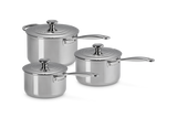 Le Creuset Signature 3-ply 3-piece Saucepan Set - Stainless Steel | 54811000010001