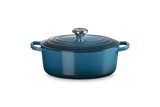 Le Creuset Signature 27cm Cast Iron Oval Casserole - Deep Teal | 21178276422430