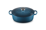 Le Creuset Signature 27cm Cast Iron Oval Casserole - Deep Teal | 21178276422430