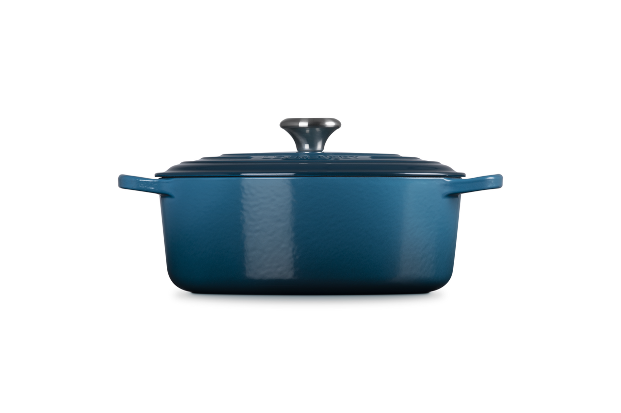 Le Creuset Signature 27cm Cast Iron Oval Casserole - Deep Teal | 21178276422430