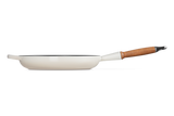 Le Creuset 28cm Cast Iron Frying Pan with Wooden Handle - Meringue | 20258287160422
