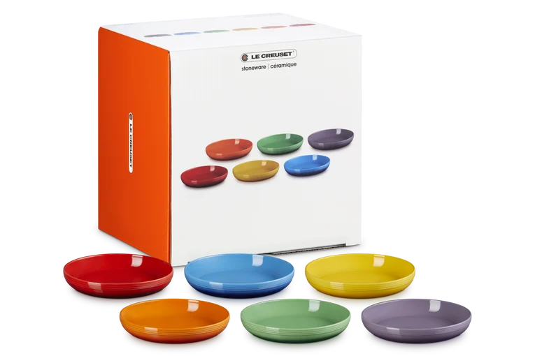 Le Creuset Stoneware Rainbow Set of 6 Pasta Bowls | 79356005218000