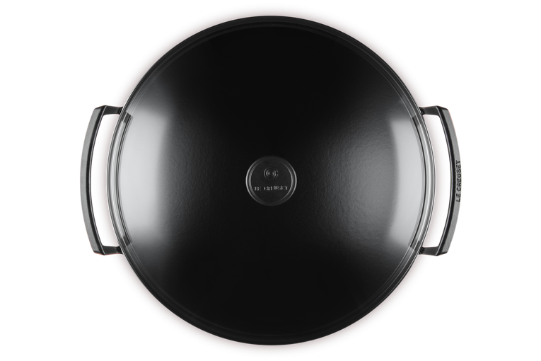 Le Creuset 36cm Cast Iron Wok & Glass Lid - Cerise | 25304360600460