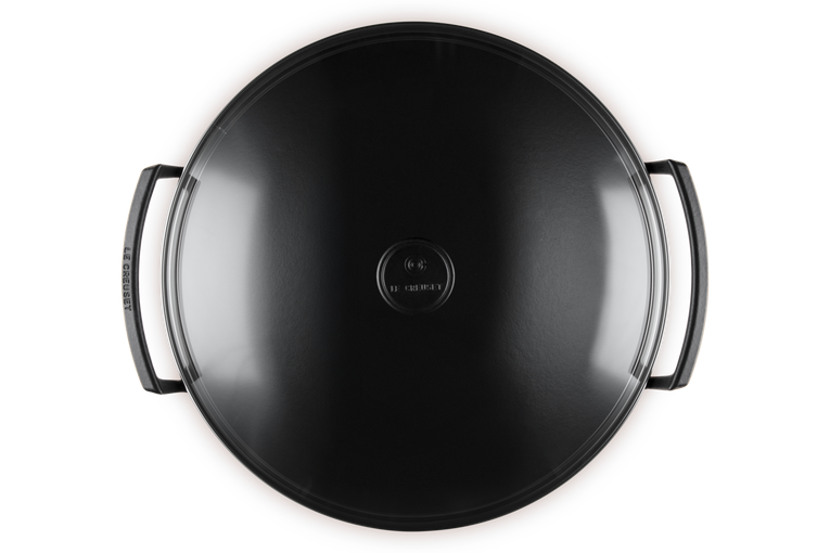 Le Creuset 36cm Cast Iron Wok & Glass Lid - Volcanic | 25304360900460