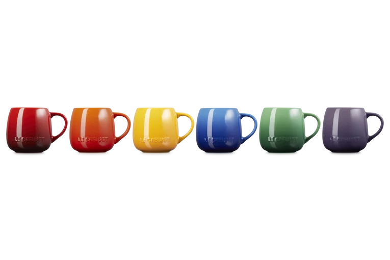 Le Creuset 320ml Stoneware Rainbow Set of 6 Coupe Mugs | 89178005219003