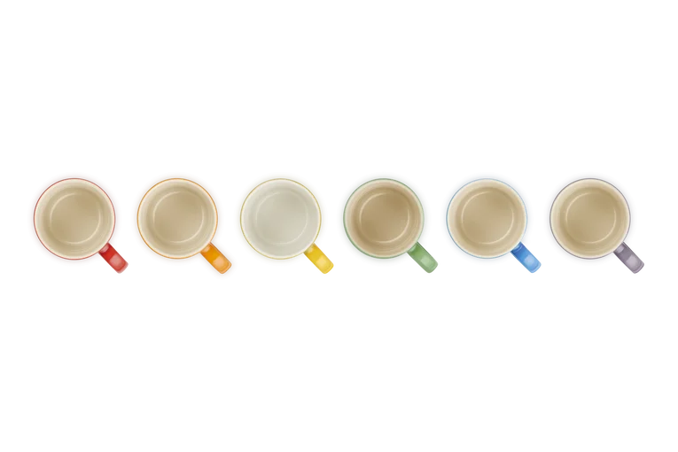 Le Creuset 320ml Stoneware Rainbow Set of 6 Espresso Mugs | 79114105219030