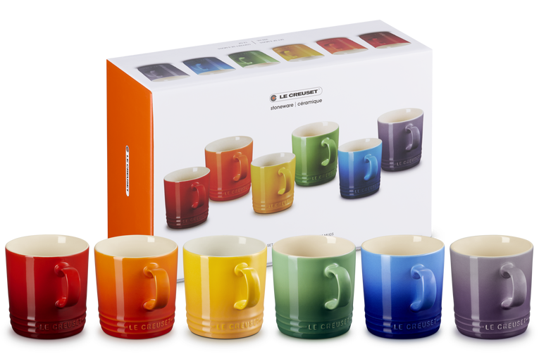 Le Creuset 320ml Stoneware Rainbow Set of 6 Mugs | 79114355219030