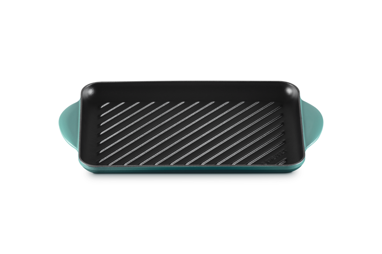 Le Creuset 32cm Cast Iron Rectangular Grill - Bleu Riviera | 20202320990460