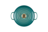 Le Creuset Signature 20cm Cast Iron Round Casserole - Bleu Riviera | 21177200994450