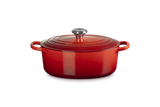 Le Creuset Signature 27cm Cast Iron Oval Casserole - Cerise | 21178270602430