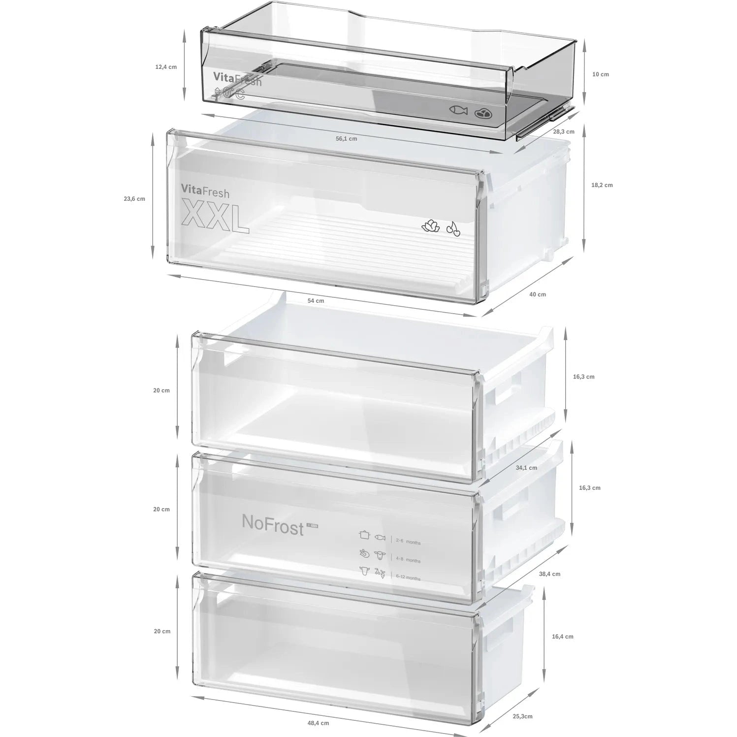 Bosch Series 4 70:30 Fridge Freezer Stainless Steel KGN492LDFG