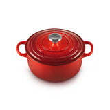 Le Creuset Signature 20cm Cast Iron Round Casserole - Cerise | 21177200602430