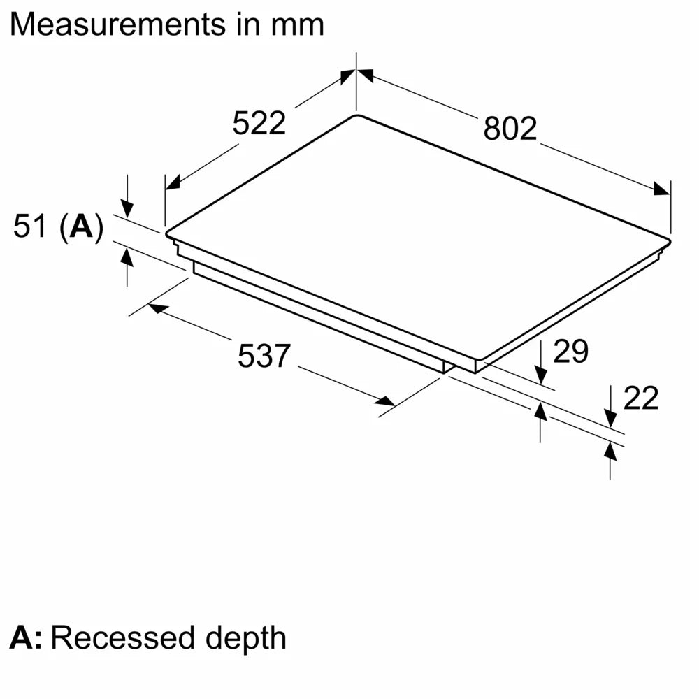 Bosch Series 6 80cm Induction Hob | PIV831HB1E