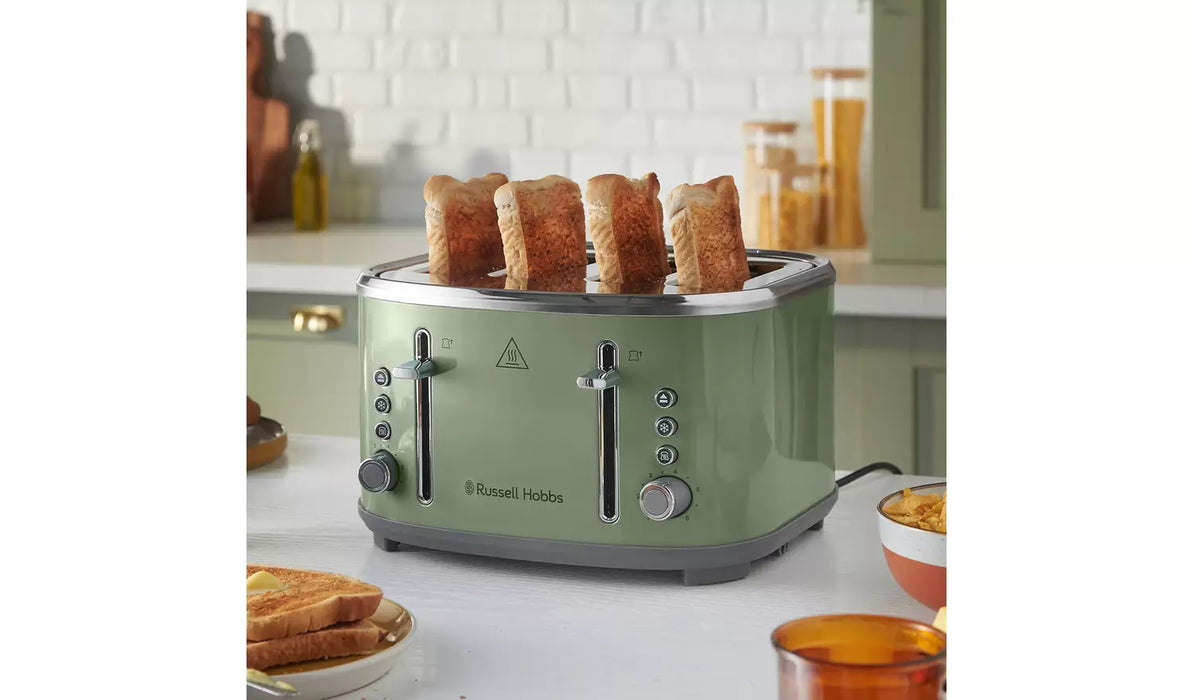 Russell Hobbs Stylevia 4 Slice Toaster Sage Green 26294