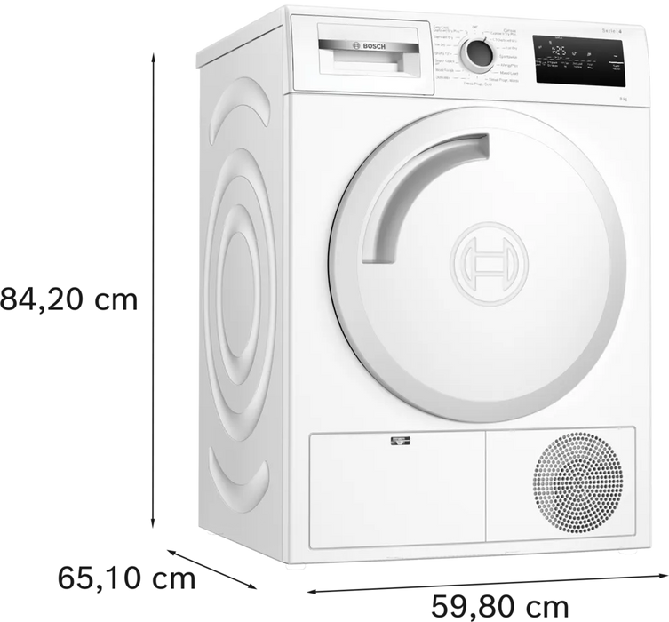 Bosch Series 4 8kg Condenser Dryer White WTN83202GB