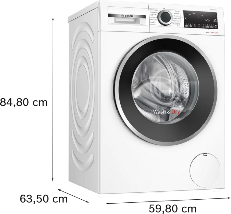 Bosch Series 6 10.5kg&6kg Washer Dryer White WNG25401GB