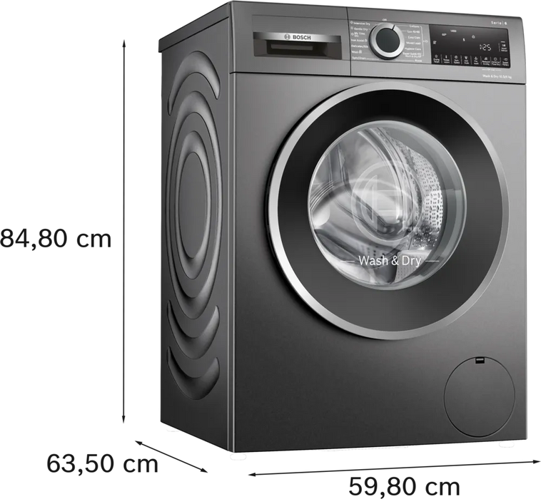 Bosch Series 6 10.5kg&6kg Washer Dryer Graphite WNG254R1GB