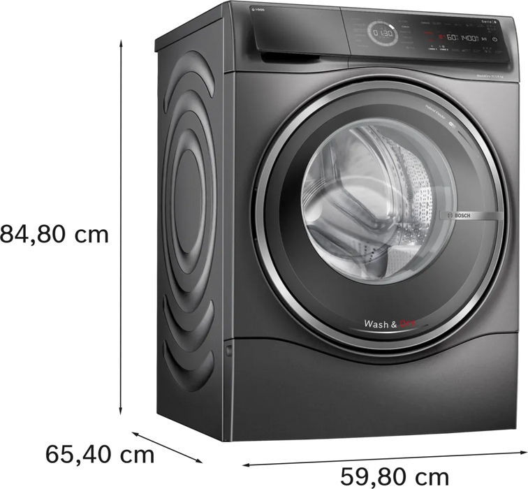 Bosch Series 8 10.5kg&6kg Washer Dryer Graphite WNC254ARGB