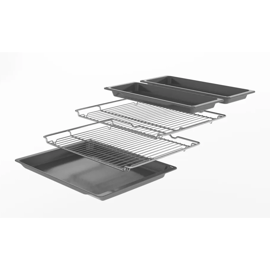 Bosch Series 4 Built Under Double Oven Brushed Steel NBS533BS0B