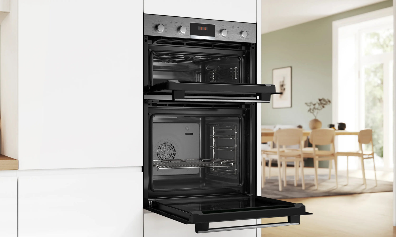 Bosch Series 4 60cm Built In Double Oven - Stainless Steel | MBA533BS3B