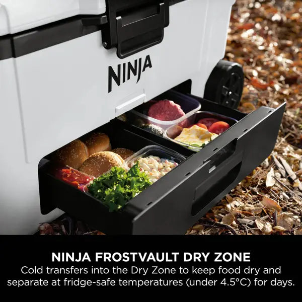 Ninja FrostVault 65QT/61L Wheeled Cooler with Dry Zone - Cloud White  | FB265EUUKWH