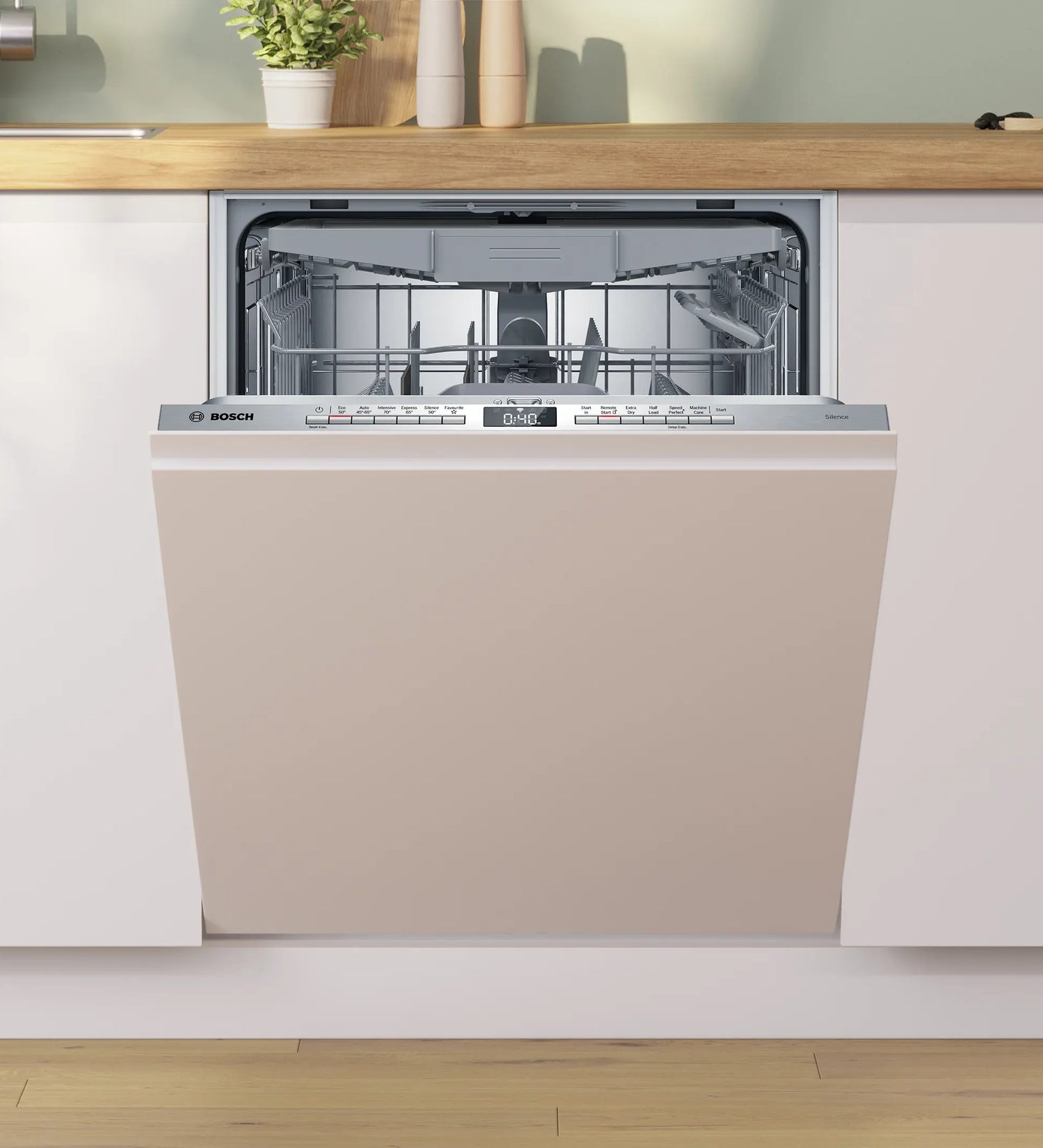 Bosch Series 4 60cm Fully-Integrated Dishwasher Variable Hinge - White | SMH4HVX14G