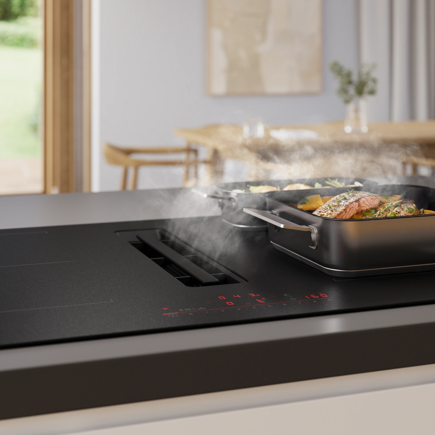 Bosch Series 6 Induction hob with integrated ventilation system 80cm | PVQ81AH26E