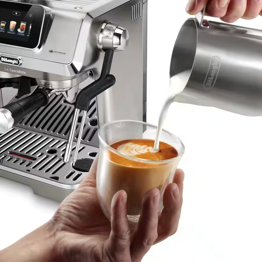 Delonghi La Specialista Touch Manual Pump Bean to Cup Coffee Machine - Stainless Steel | EC9455.M