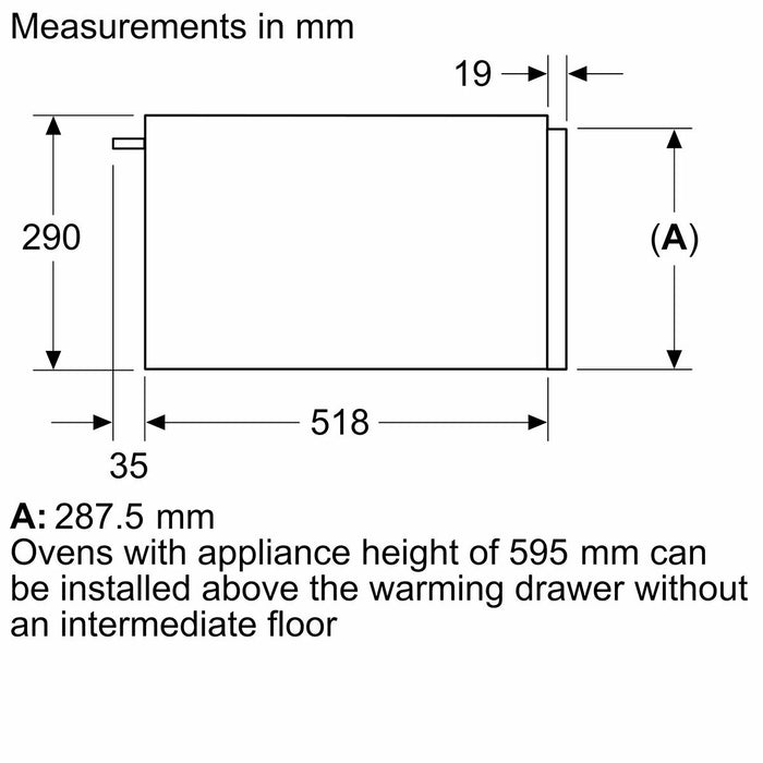 Neff N90/N70 29cm Warming Drawer N34HA11N1B