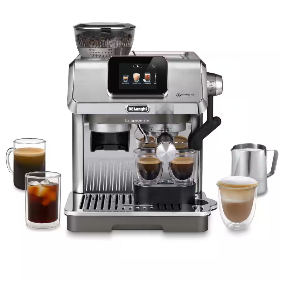 Delonghi La Specialista Touch Manual Pump Bean to Cup Coffee Machine - Stainless Steel | EC9455.M