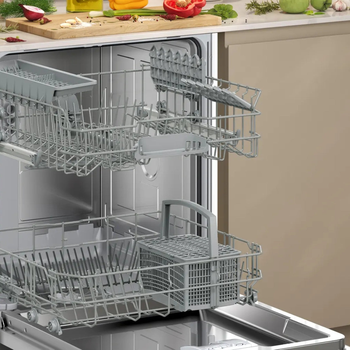 Neff N50 Semi Integrated Dishwasher S/Steel S145HTS01G