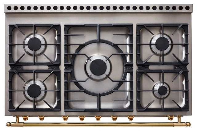 La Cornue CornuFé 110cm Dual Fuel - Black & Polished Brass | LCCF110DFSB/PBSS
